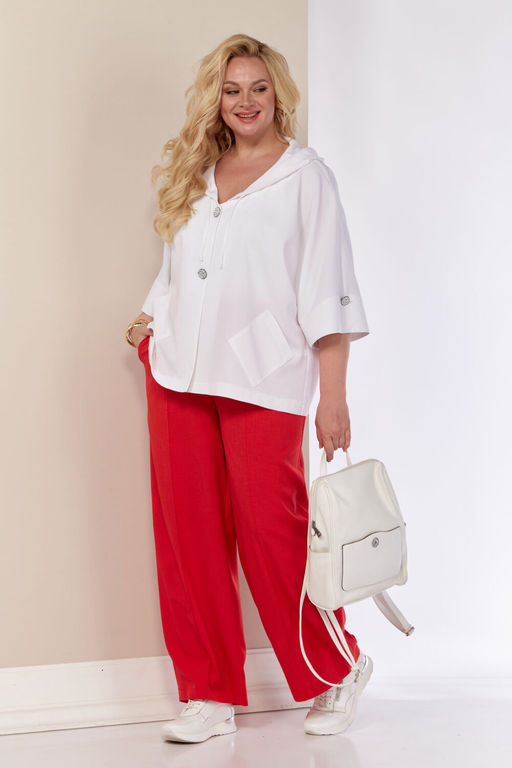 Костюм SHETTI 4057 белый + красный