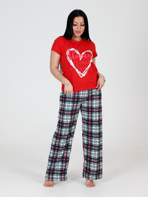 ДК-014 брюки ДОМАШНИЙ ЖЕНСКИЙ КОСТЮМ (Красный) - А-дина фото 3