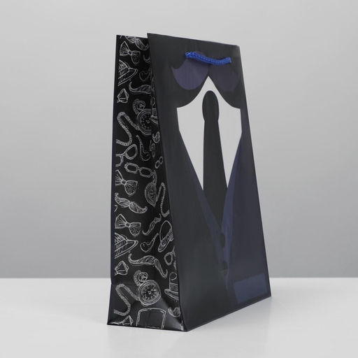 Цена за 2 шт. Пакет подарочный ламинированный, упаковка, «Костюм», ML 21 х 25 х 8 см