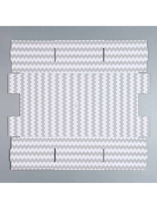 Цена за 5 шт. Коробка подарочная складная белая, упаковка, «Зигзаги», 32 х 25 х 16 см