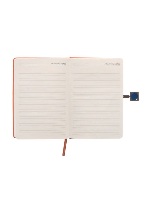 Ежедневник недатированный А5, с хлястиком, 96 листов, в линейку, пвх, оранжевый - Simaland фото 11
