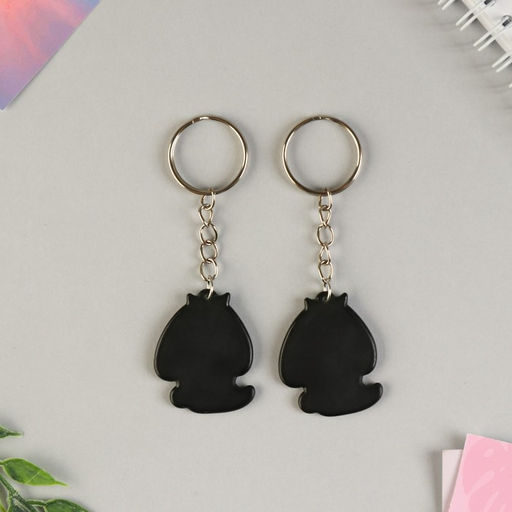 Цена за 2 шт. Брелок для ключей парный «Моей любимке», акриловый, 13,3 х 8