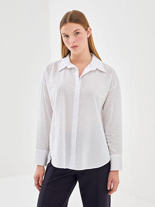 ?izgili Oversize Kad?n G?mlek