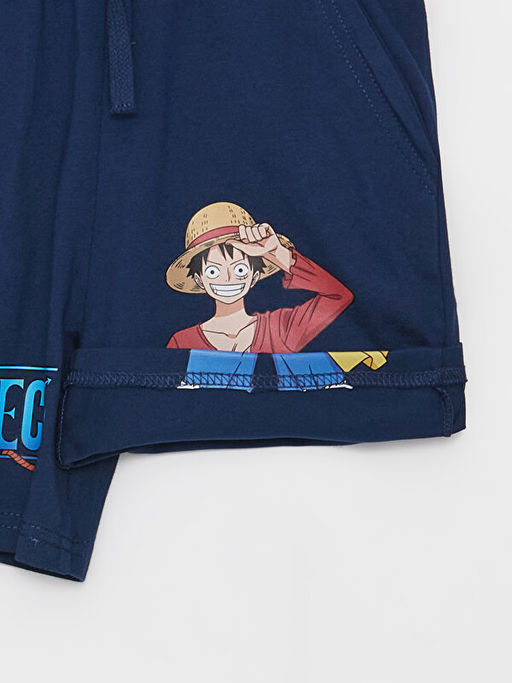 Beli Lastikli One Piece Bask?l? Erkek ?ocuk ?ort - Waikiki фото 3