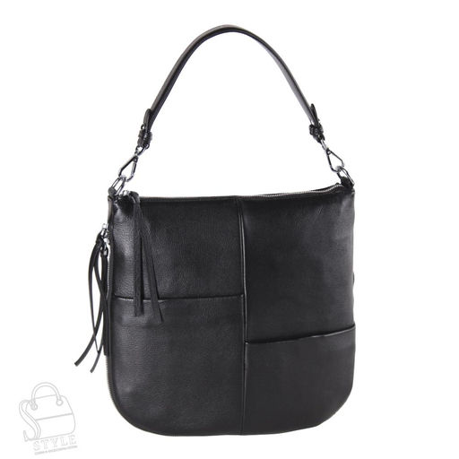 Сумка женская кожаная 9653Y black Polina&Eiterou