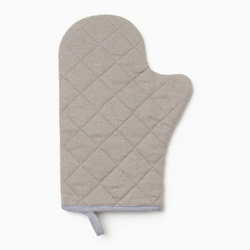 Набор кухонный Доляна «Душевная кухня»: варежка-прихватка 20×28 см, прихватка 17×17 см, серый