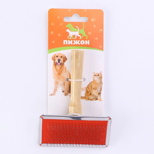 Пуходерка Wood средняя без капель, деревянная ручка, 9 х 12 см - Пижон фото 5