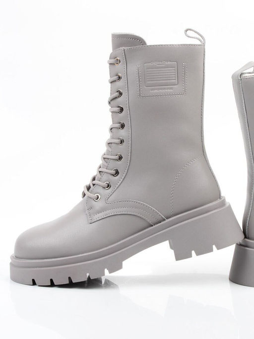 04-PAX86-5Z LT. GRAY Ботинки зимние женские (натуральная кожа, 100% шерсть)