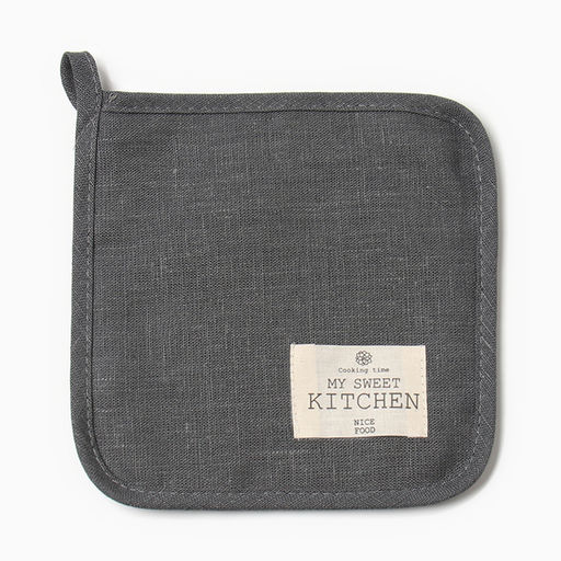 Набор кухонный Этель ECO grey: варежка 15×28 см, прихватка 19×19 см, 100% лён, 245 г/м²