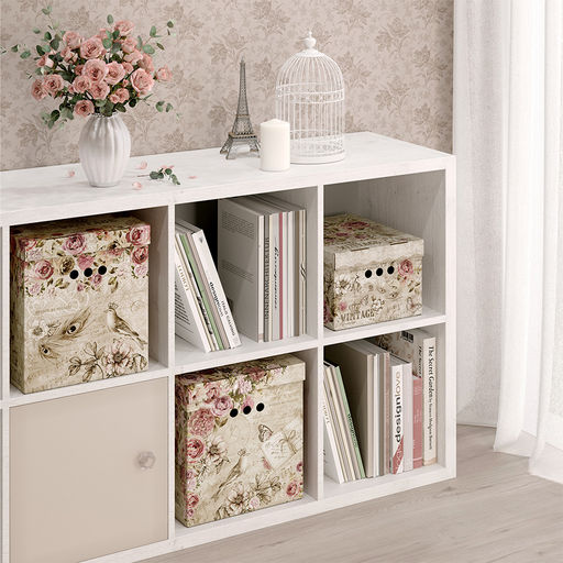 Короб картонный, квадратный, 31.5*31.5*31.5 см, набор 3 шт., VINTAGE FLOWERS, шт - Valiant фото 3