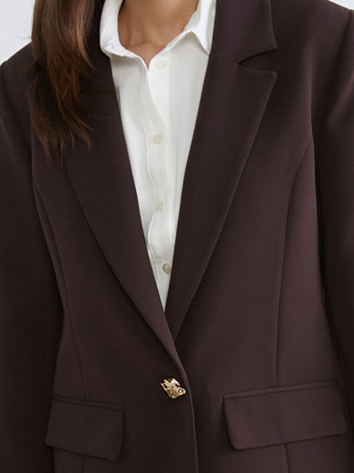 Krep Kad?n Blazer Ceket