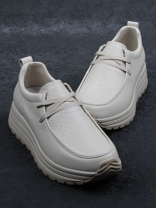 03-A1011-2 BEIGE Полуботинки спортивные женские (натуральная кожа)