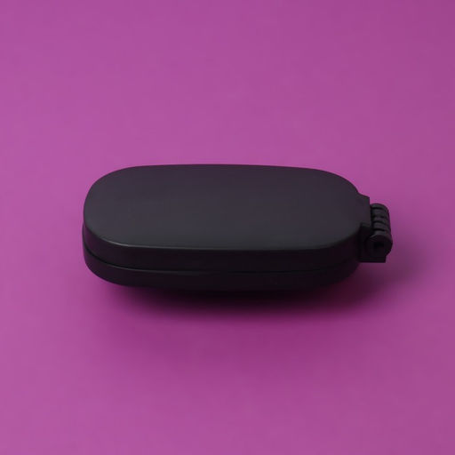 Расчёска массажная, складная, зеркалом, 9.5×5.5 см, чёрная