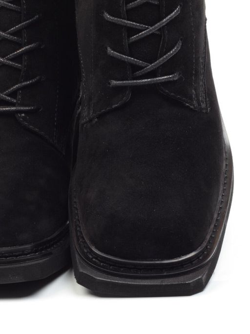 04-SE21W-2B BLACK Ботинки зимние женские (натуральная замша, натуральный мех) - Фабричный китай фото 13