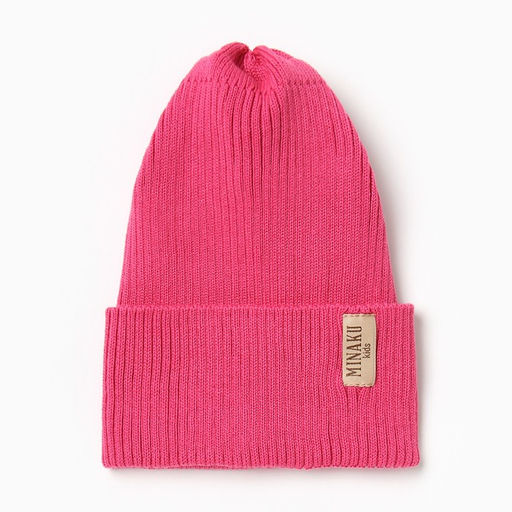 Шапка детская MINAKU, цвет малиновый, размер 48-52