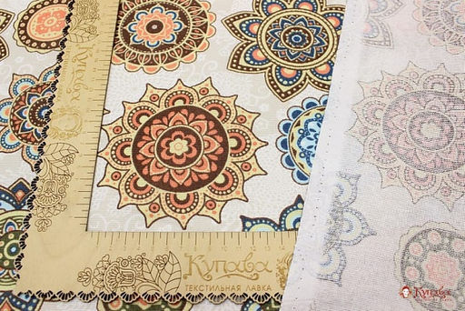 Рогожка Восточные цветы, ш.1.5м, хлопок-100%, 160гр/м.кв - Купава фото 4