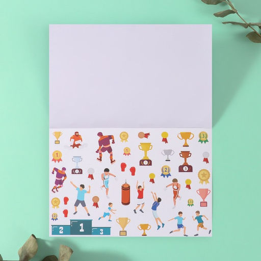 Наклейки в книжке «Спортик», 3 фона, 20.7×14.2 см