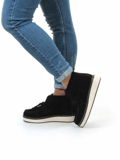 01-5172-2 BLACK Ботинки женские демисезонные (натуральная замша, байка) - Фабричный китай фото 3