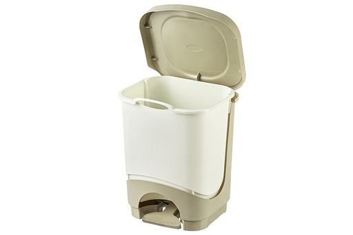 Контейнер для мусора 8 л 23,5*20,5*28,5 см Бинго с педалью слоновая кость-капучино (модель 202) - Elan gallery фото 3