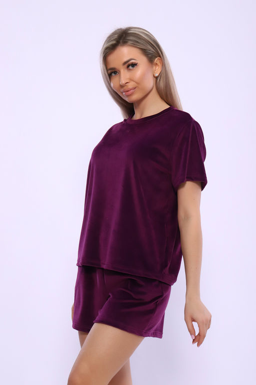 Костюм Натали 71118 футболка и шорты из велюра  фото 56