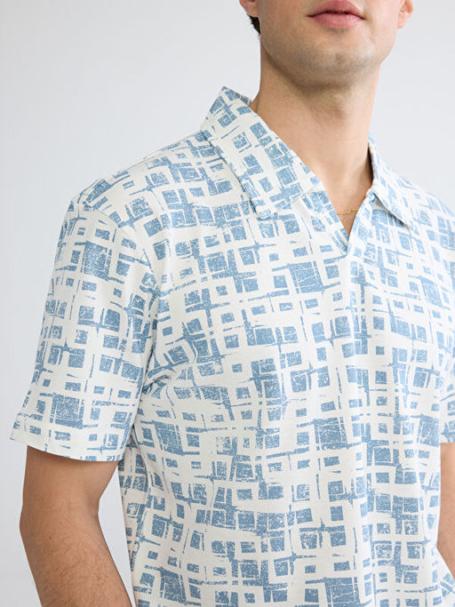 Polo Yaka Desenli Pike Erkek Ti??rt