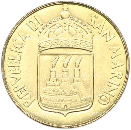 Монета 20 лир 1973 года Сан-Марино