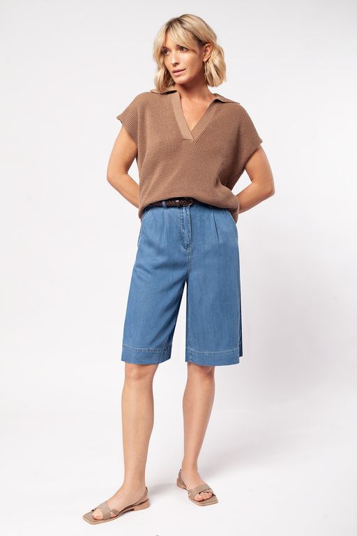 VILATTE / Джинсовые шорты из 100% лиоцелла  фото 6