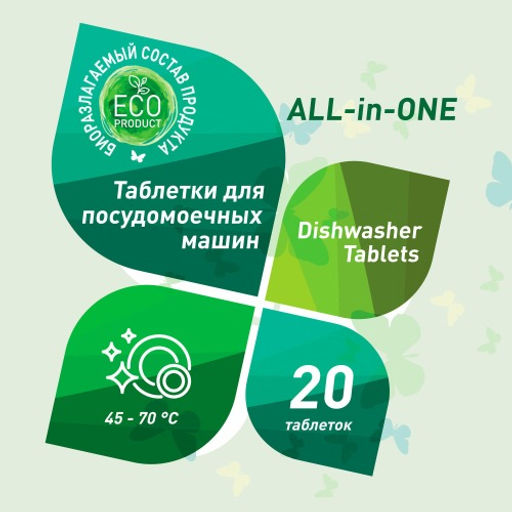 GARDENICA Таблетки для посудомоечных машин All in 1  фото 3