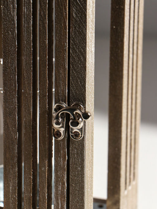 Подсвечник дерево на 1 свечу "Фонарь, окна с рейками" d=7,3 см 11,2х11,2х34 см