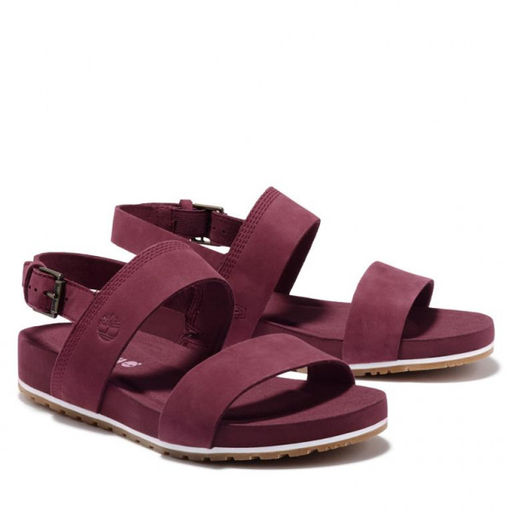 Женские сандалии Timberland Malibu Waves 2 Band Sandal бордовые  фото 2