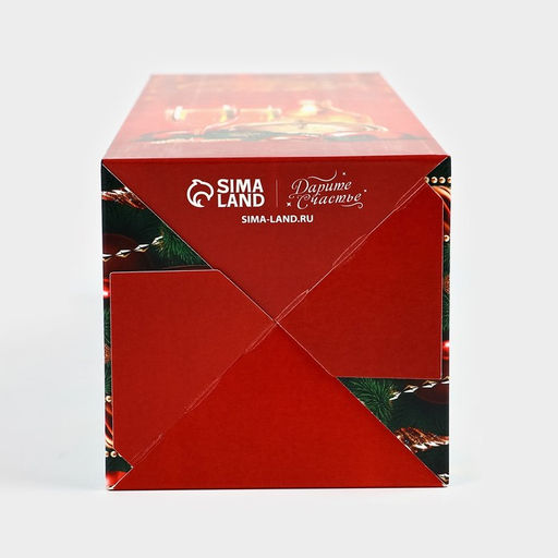 Цена за 2 шт. Коробка подарочная новогодняя складная Шампанское , 9.5 х 32.5 х 9.5 см - Дарите счастье фото 7
