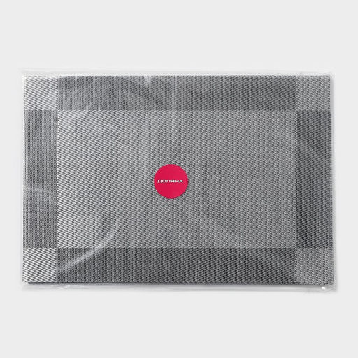 Цена за 12 шт. Салфетка сервировочная на стол Доляна «Шахматы», 45×30 см, серебристая