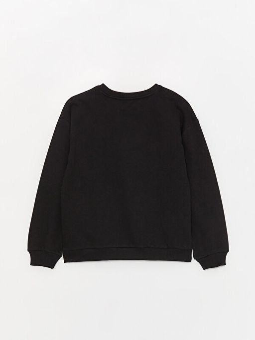 Bisiklet Yaka Wednesday Bask?l? Uzun Kollu K?z ?ocuk Sweatshirt - Waikiki фото 3