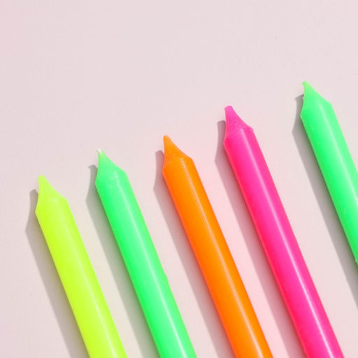 Цена за 2 шт. Свечи в торт «Красочные», 8 см, классические, набор 8 шт.