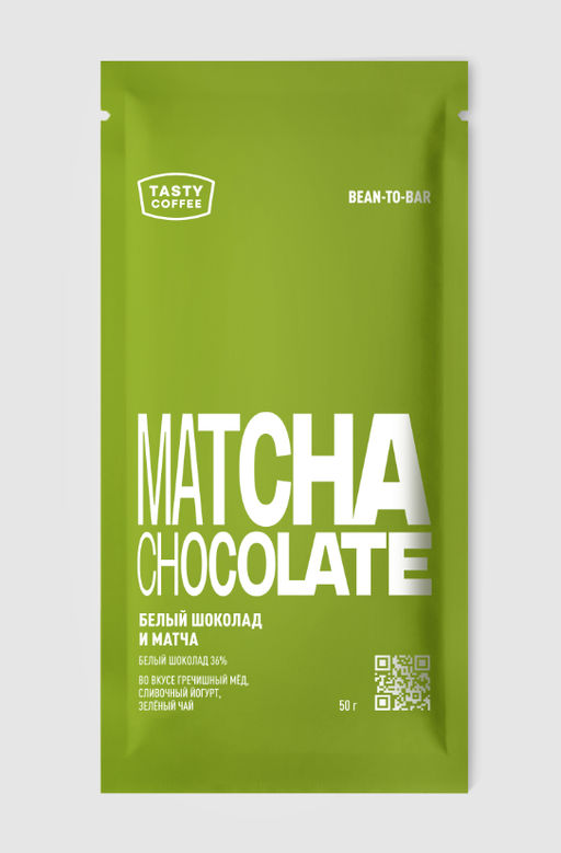 Шоколад белый с матчей, 50 г