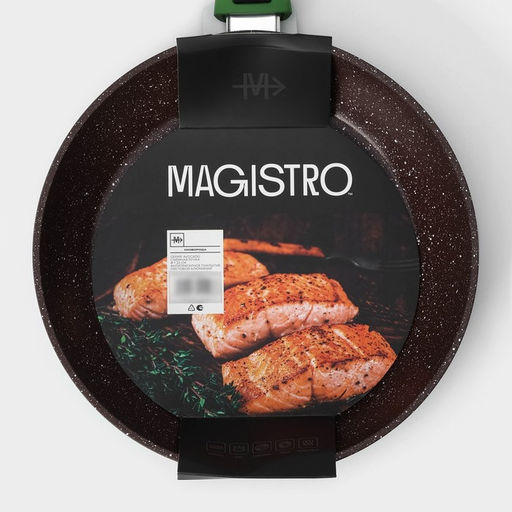 Сковорода Magistro Avocado, d=22 см, кованый алюминий, съёмная ручка soft-touch, антипригарное покрытие, индукция, зелёная  фото 9