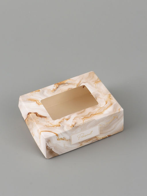 Цена за 5 шт. Коробка складная «Мрамор», 10 × 8 × 3.5 см