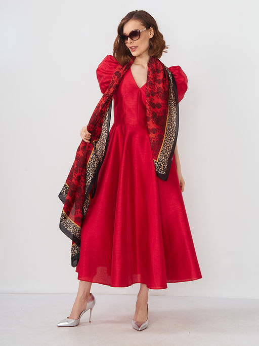 Большой, мягкий, тонкий и очень нежный двусторонний палантин с рисунком. - Tantino фото 7