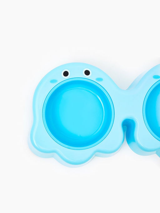 Миска двойная «Приведение», 2×160 мл, пластик, голубая