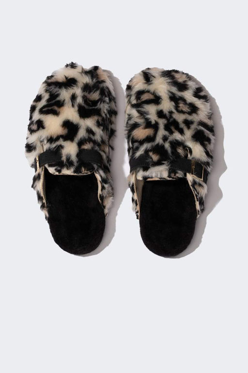 Женские домашние тапочки без шнуровки на плоской подошве - Defacto фото 5