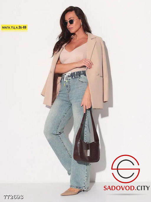 Женские прямые джинсы стрейч - Zum ming фото 3