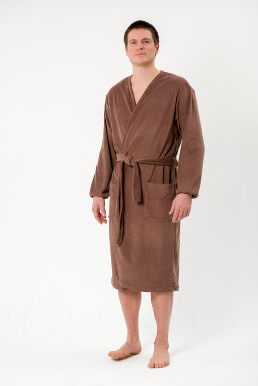 Халат мужской из махры Ренат светло-коричневый - Амадэль фото 13