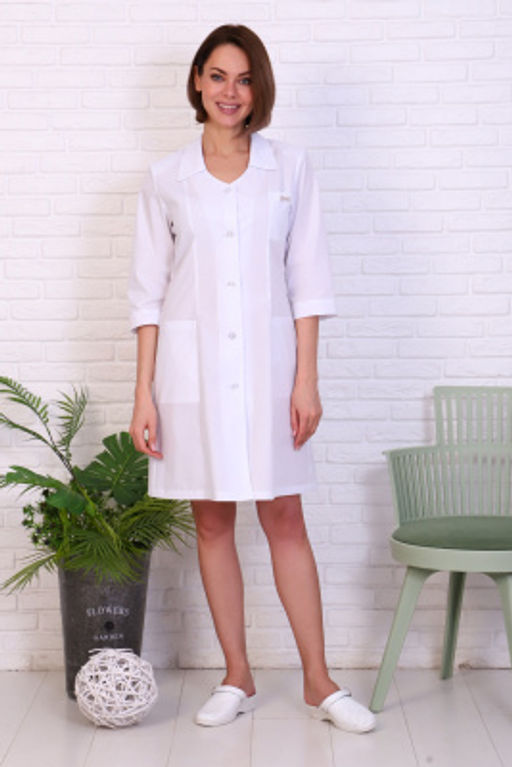 Халат женский 194 ТС. Цвет: белый - Стильб фото 6