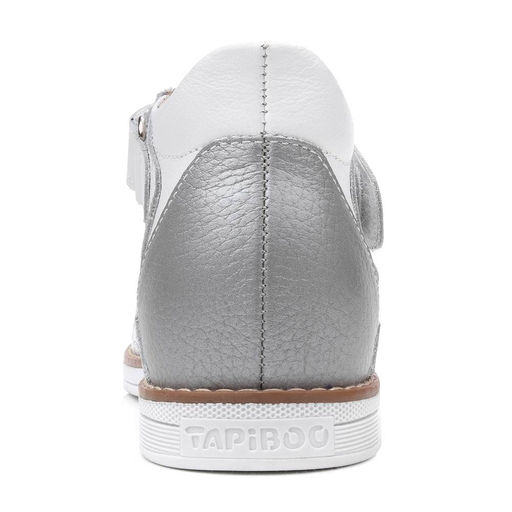 Сандалии детские 26033 кожа, ЛАНДЫШ серебристый/бабочки - Tapiboo фото 6