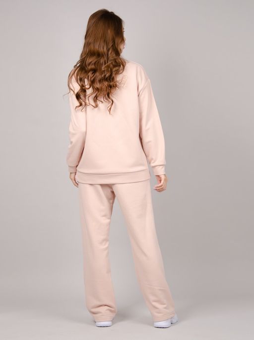 Костюм Лайк бежевый, футер петля - Малина фото 10