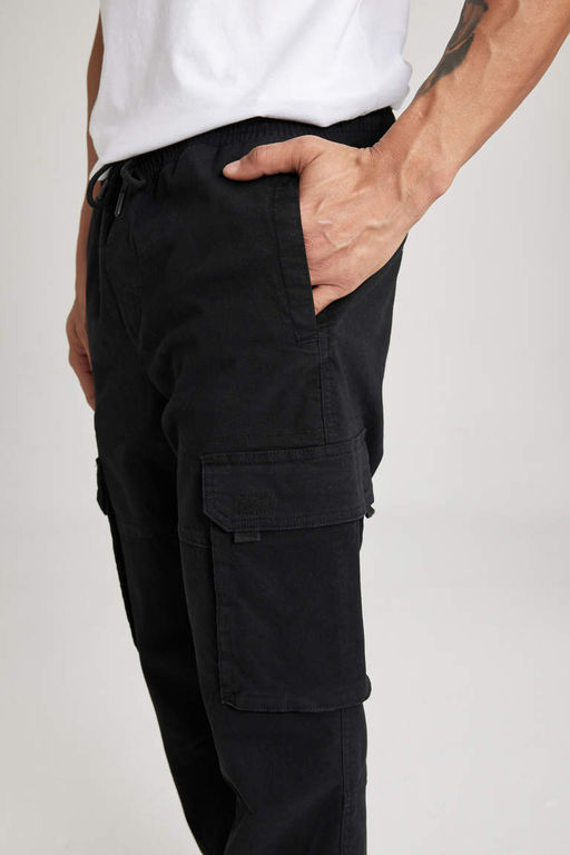 Брюки из габардина Regular Cargo Jogger с карманами-карго - Defacto фото 7