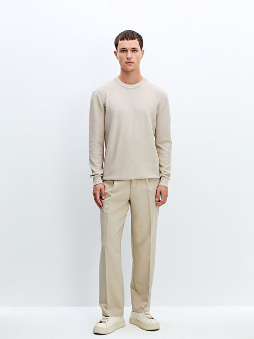 Bisiklet Yaka Erkek Triko Kazak