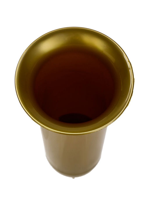 Ваза для цветов, 650 мл, d=10 см, h=26 см, пластиковая, с колышком, цвет золото