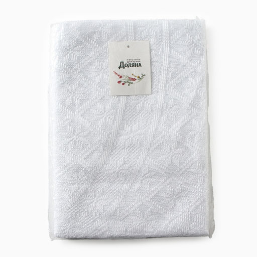 Скатерть «Доляна. Ажур», белая, d=180±5 см, 100% п/э