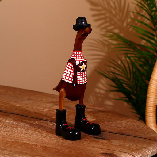 Сувенир «Утка-фермер», 27 см, дерево, МИКС